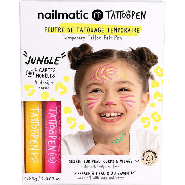Tattoo Pen Set for Kids JUNGLE, Multi | Maisonette