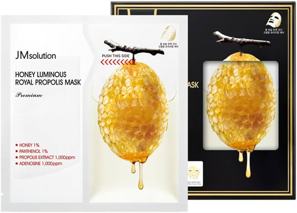 JMsolution Honey Royal Propolis Mask - 5EA Premium Set | Patented Ingredients | Infused with 5 Ho... | Amazon (US)