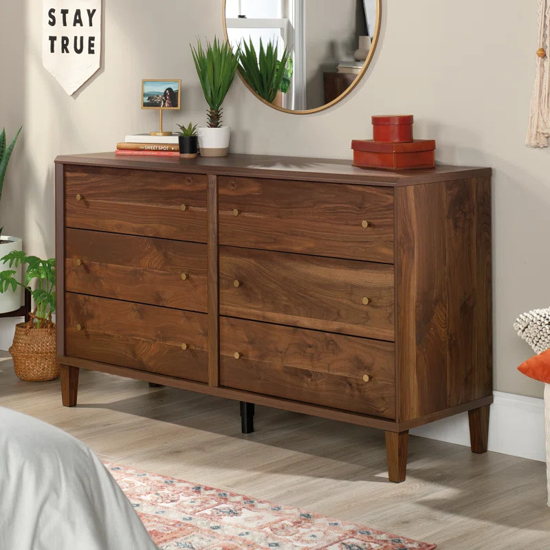 Harry Willow Place 6 Drawer 59.05" W Double Dresser | Wayfair North America