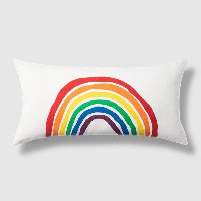 Lumbar Outdoor Throw Pillow Rainbow Sketch - Pride | Target