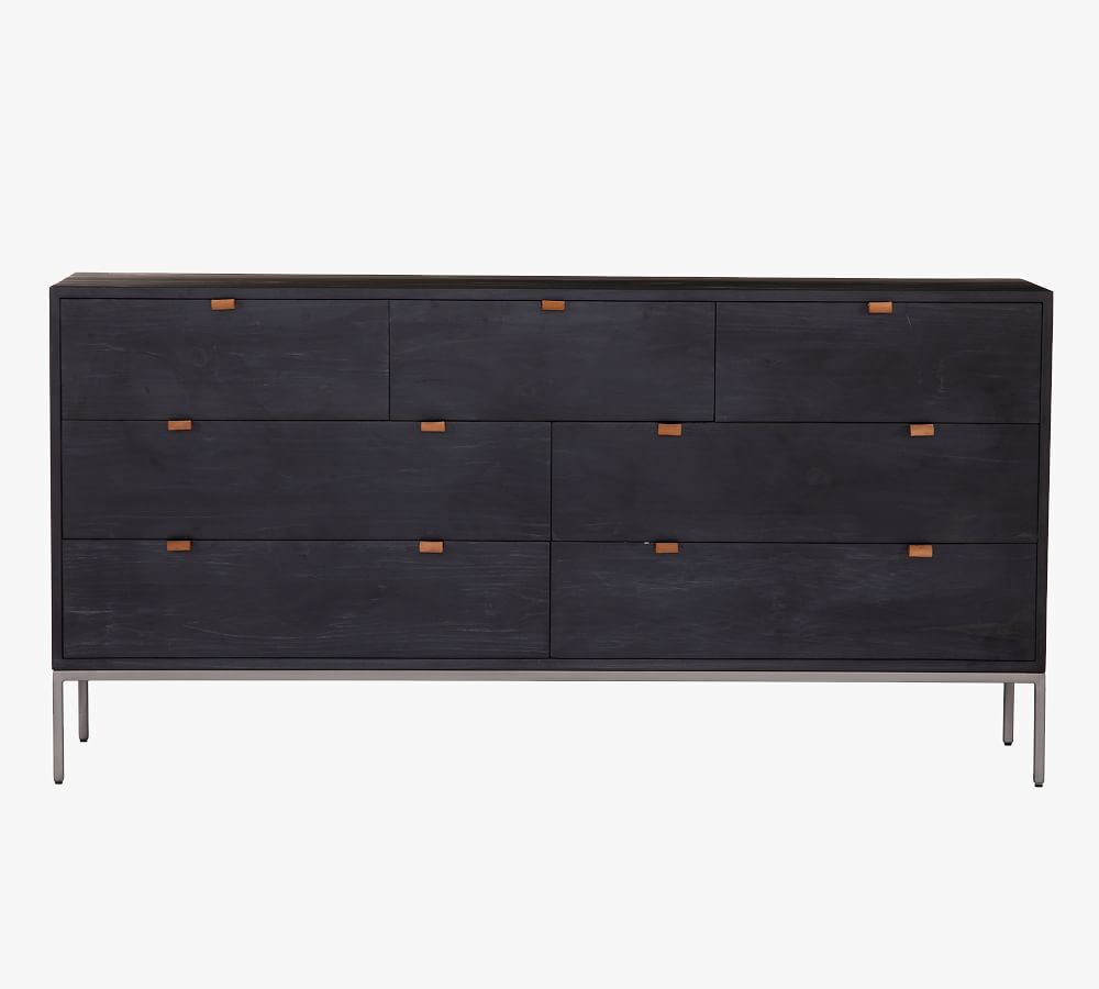 Graham 7-Drawer Wide Dresser, Black Wash | Pottery Barn (US)