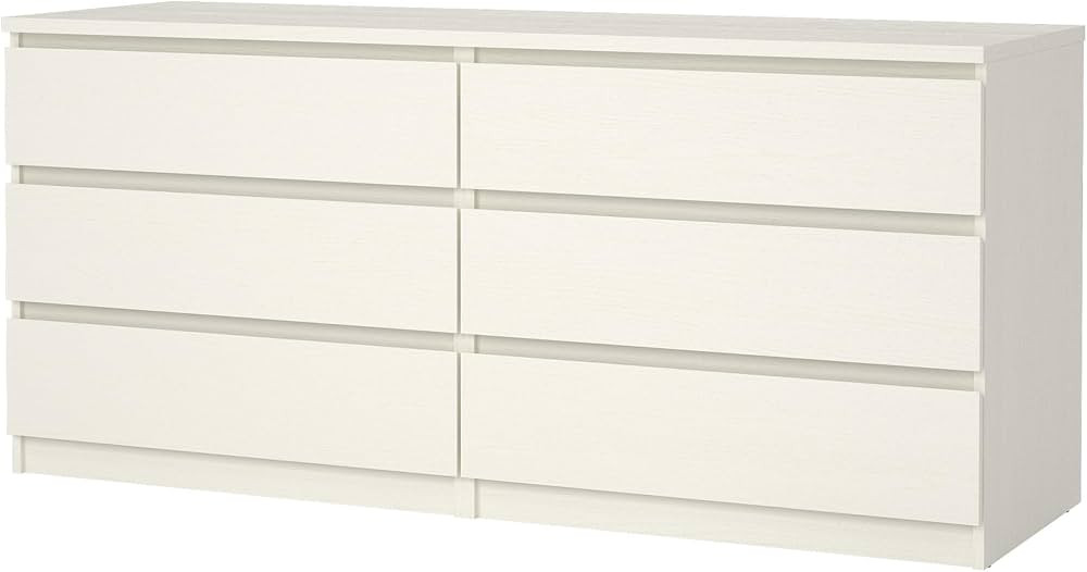 Tvilum 6 Drawer Double Dresser, White | Amazon (US)