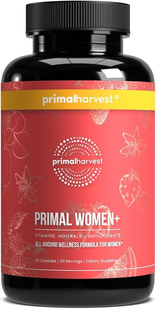 Primal Harvest Multivitamin for Women Vitamin A, Vitamin C, Vitamin D and E, Vitamin B12, B6, Bio... | Amazon (US)