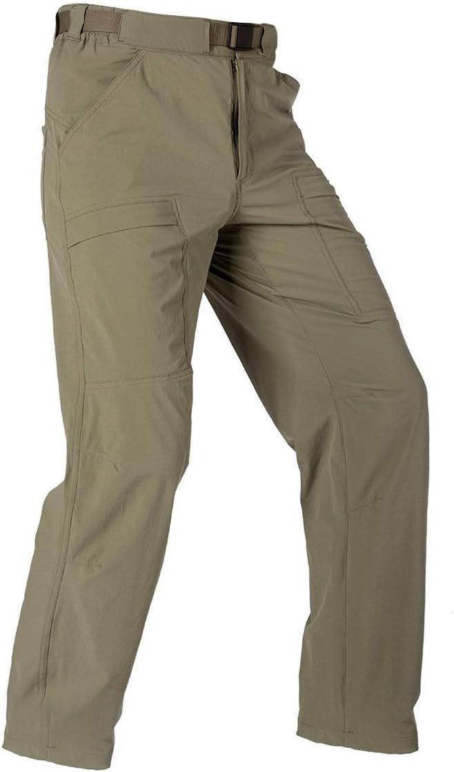 FREE SOLDIER Men's Outdoor Cargo Hiking Pants with Belt Lightweight Waterproof Quick Dry Tactical... | Amazon (US)