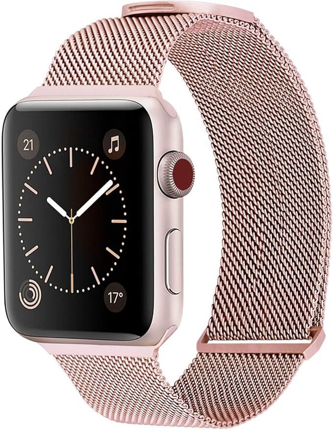 WareWel - Stainless Steel Apple Watch Compatible Bands for Men & Women Quick Install Replacement ... | Amazon (US)