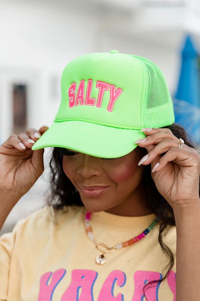 Salty Lime Green Trucker Hat | Pink Lily