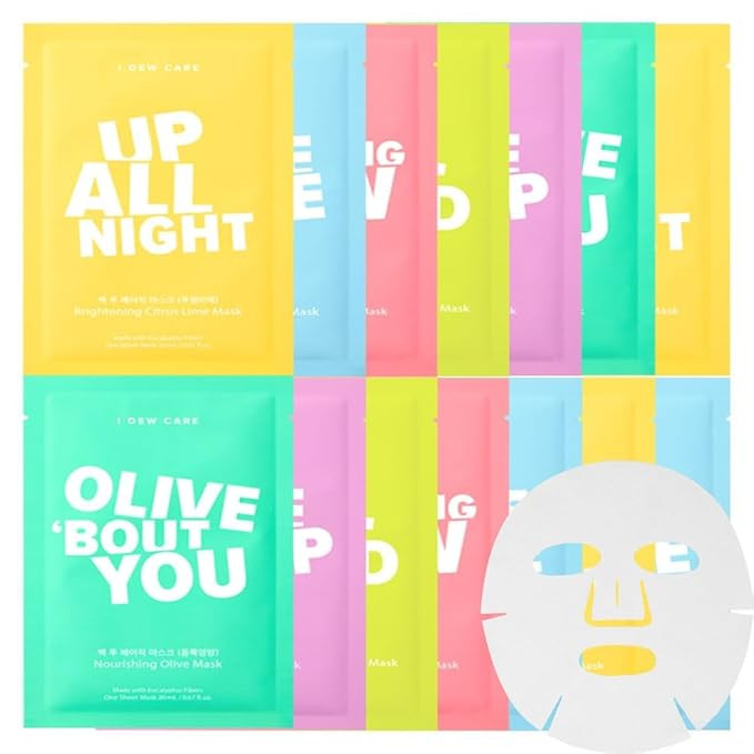 I DEW CARE Korean Glass Skin Sheet Mask 14 Variety Pack | Face Mask Skincare Pack For Perfect Ski... | Amazon (US)