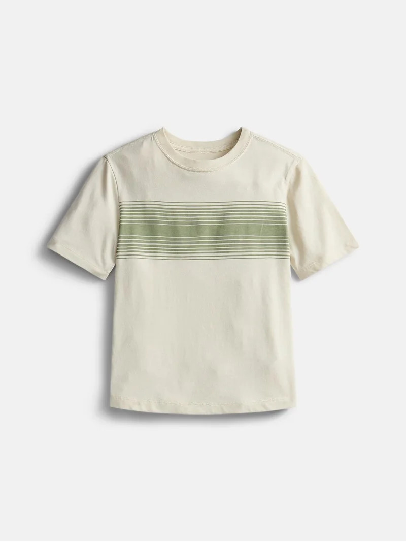 Wonder Nation Boys' Chest Stripe Tee with Short Sleeves, Sizes 4-18 & Husky | Walmart (US)