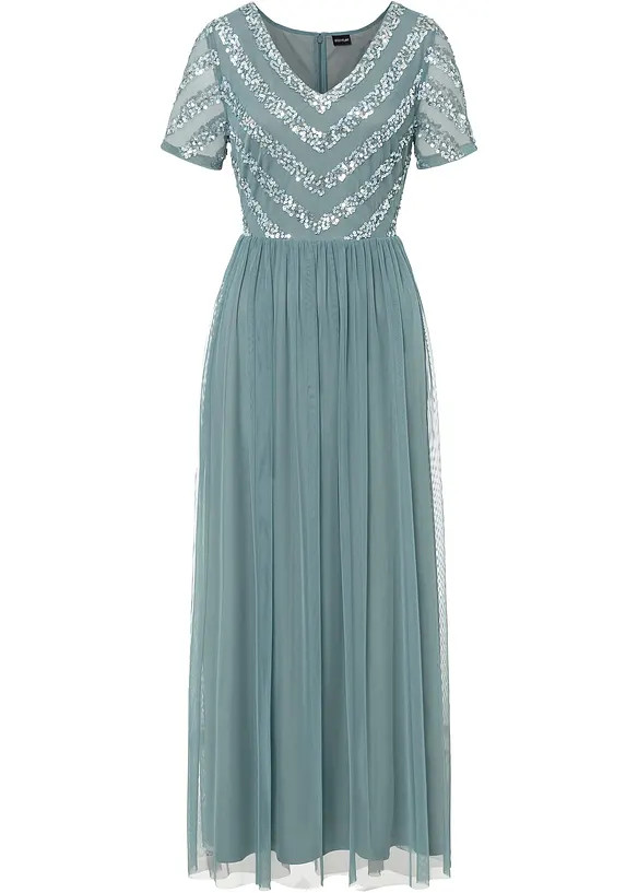 Maxikleid mit Paillettenstickerei | Bonprix DE