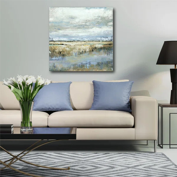 Coastal Marsh - Wrapped Canvas Painting Print | Wayfair Professional