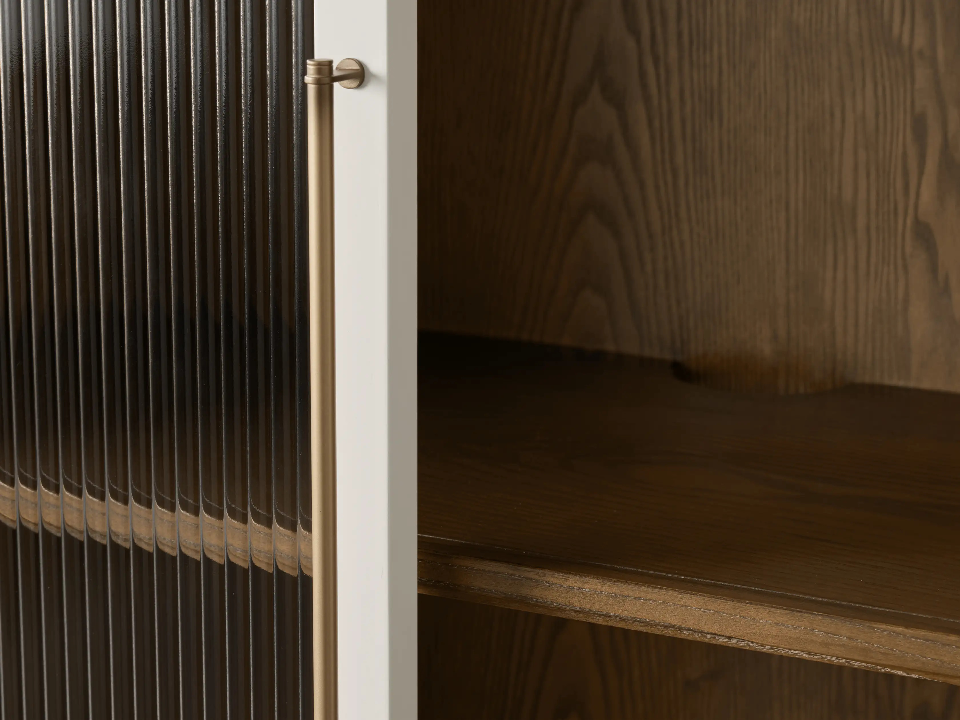 Rowan Modular Tall Reeded Glass Plinth Cabinet | Arhaus