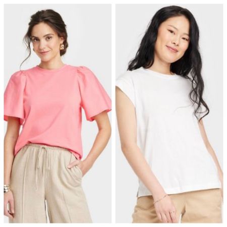 Cute tops from Target! Love the puff sleeve tee. The black and white puff sleeve tees have eyelet sleeves. Definitely an elevated tee. The other tee has a cute sleeve and a seam down the back. Both budget friendly ways to update your Simmer wardrobe!

#LTKstyletip #LTKfindsunder50 #LTKworkwear