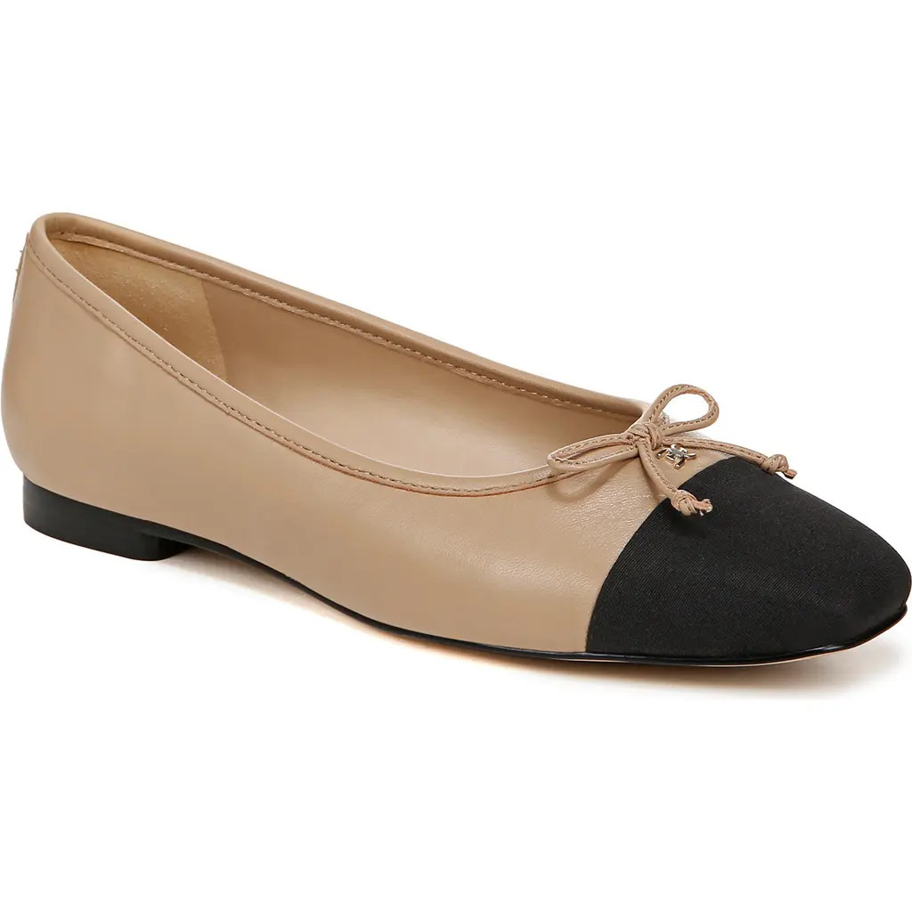 Sam Edelman Marley Ballet Flat in Soft Beige/Black at Nordstrom Rack, Size 11 | Nordstrom Rack