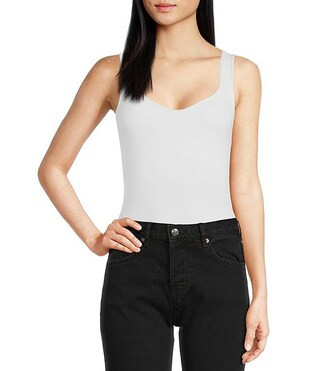 Clean Lines Scoop Neck Bodysuit | Dillards