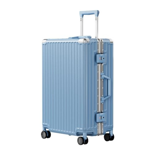 AnyZip Luggage PC+ABS Aluminum Frame Zipperless Checked Luggage Hard Shell Suitcase with TSA Lock Double Spinner Wheels 24 Inch Haze Blue | Amazon (US)