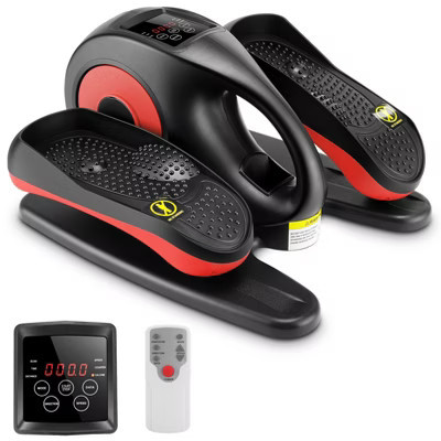 KRISRATE Under Desk Elliptical Machine - Electric Seated Pedal Exerciser with LCD Display, Quiet Mini Elliptical Trainer for Seniors Home Office, Red | Target