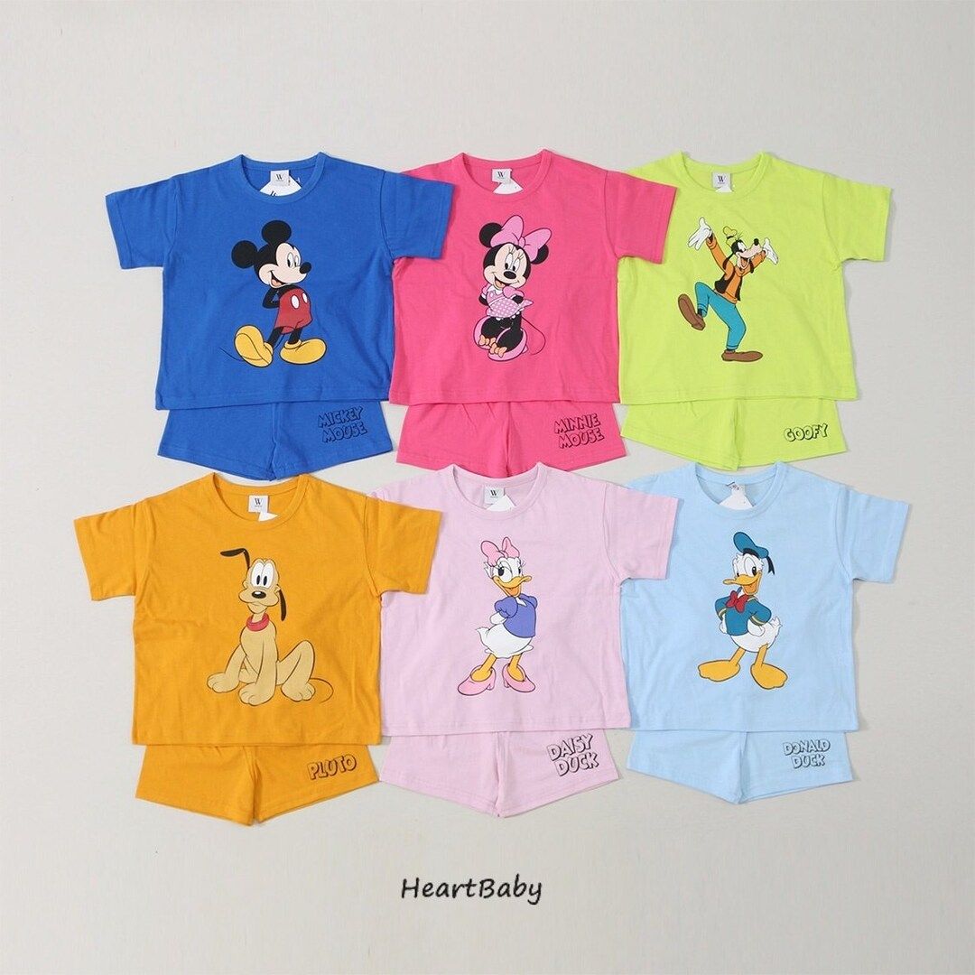 6 Color | Disney Short Set | Toddler Mickey | Toddler Minnie | Toddler Goofy | Toddler Pluto | To... | Etsy (US)