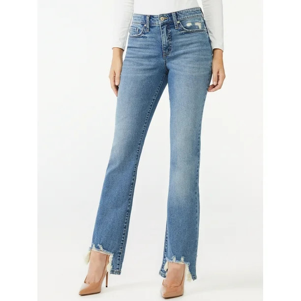 Sofia Jeans Women's Mayra High Waist Crop Kick Flare Jeans | Walmart (US)