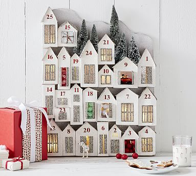 Lit Glitter Houses Advent Calendar | Pottery Barn (US)