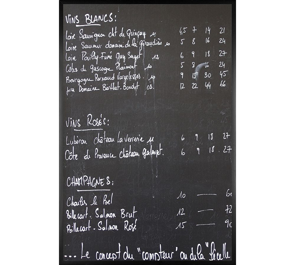 Parisian Wine Menu by Rebecca Plotnick | Pottery Barn (US)