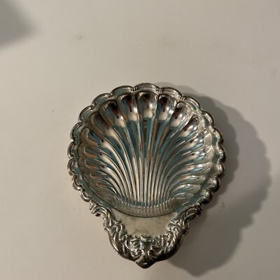 silverplate clamshell trinket dish Nautical Beach | eBay US