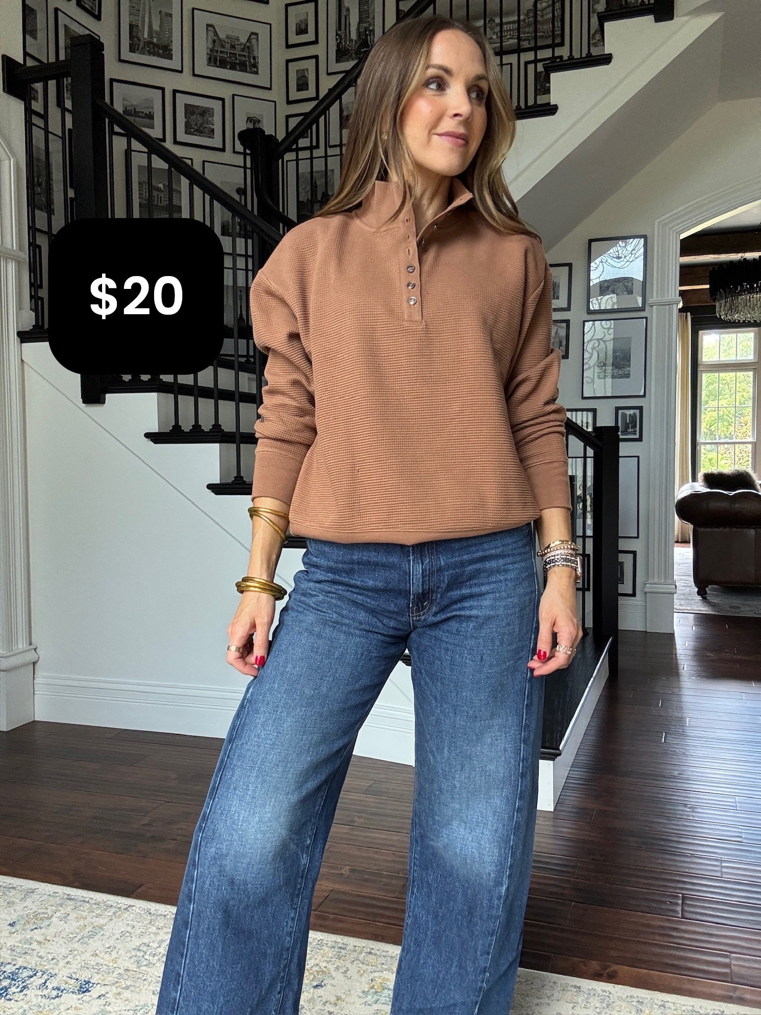 $20 light waffle knit mockneck top, comes in so many colors!

#LTKmomlife #LTKootd