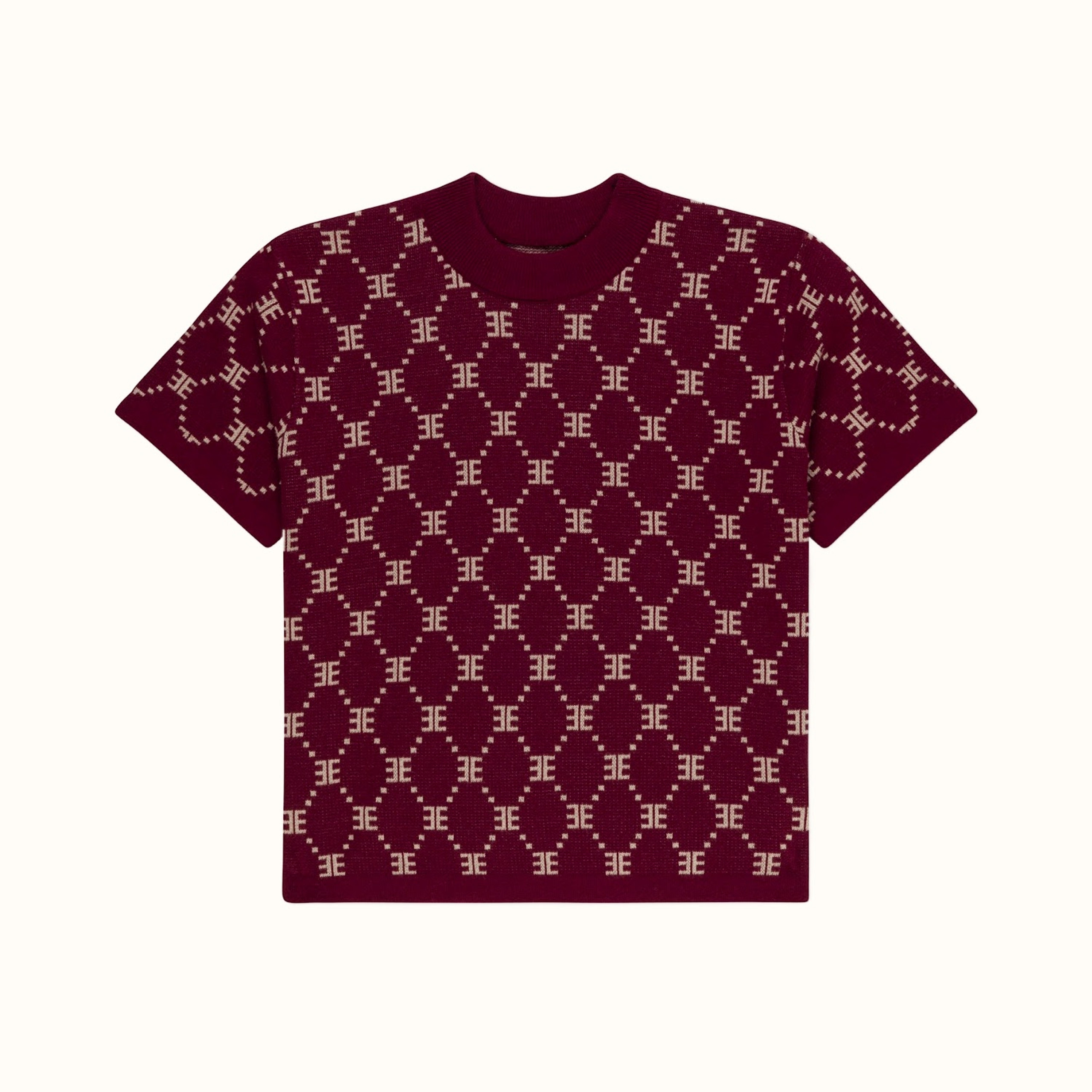 Monogram Tee - Bordeaux | EllandEmm