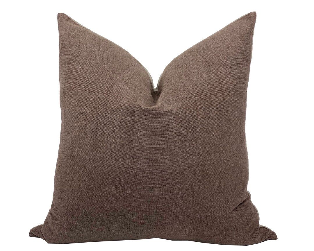 ROWAN  Textured Dark Brown Pillow Cover Hmong Pillow - Etsy | Etsy (US)