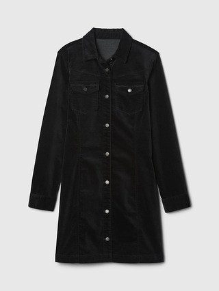 Velvet Denim Mini Shirtdress | Gap (US)