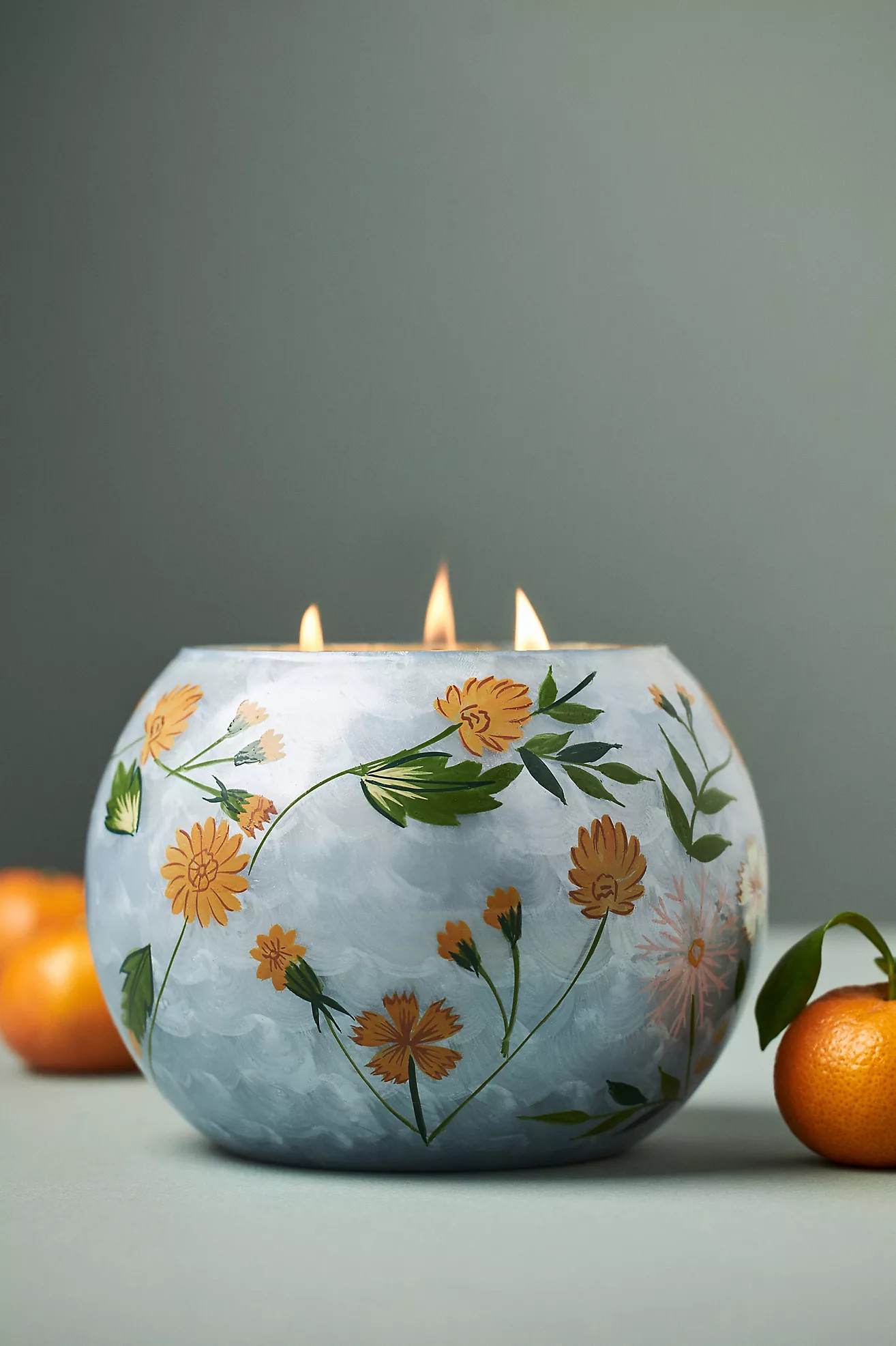 Mari Fruity White Amber Mandarin Glass Candle | Anthropologie (US)