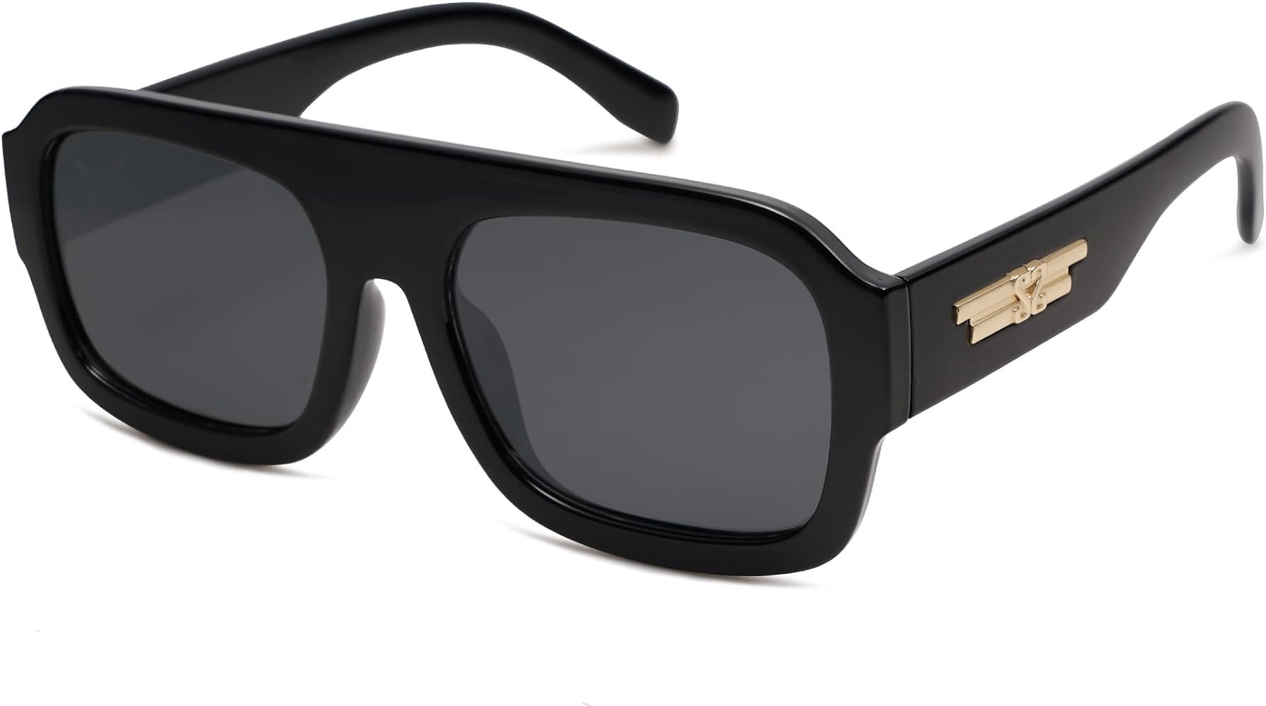 SOJOS Trendy Square Aviator Sunglasses for Womens Mens Polarized Flat Top Designer Inspired UV400... | Amazon (US)