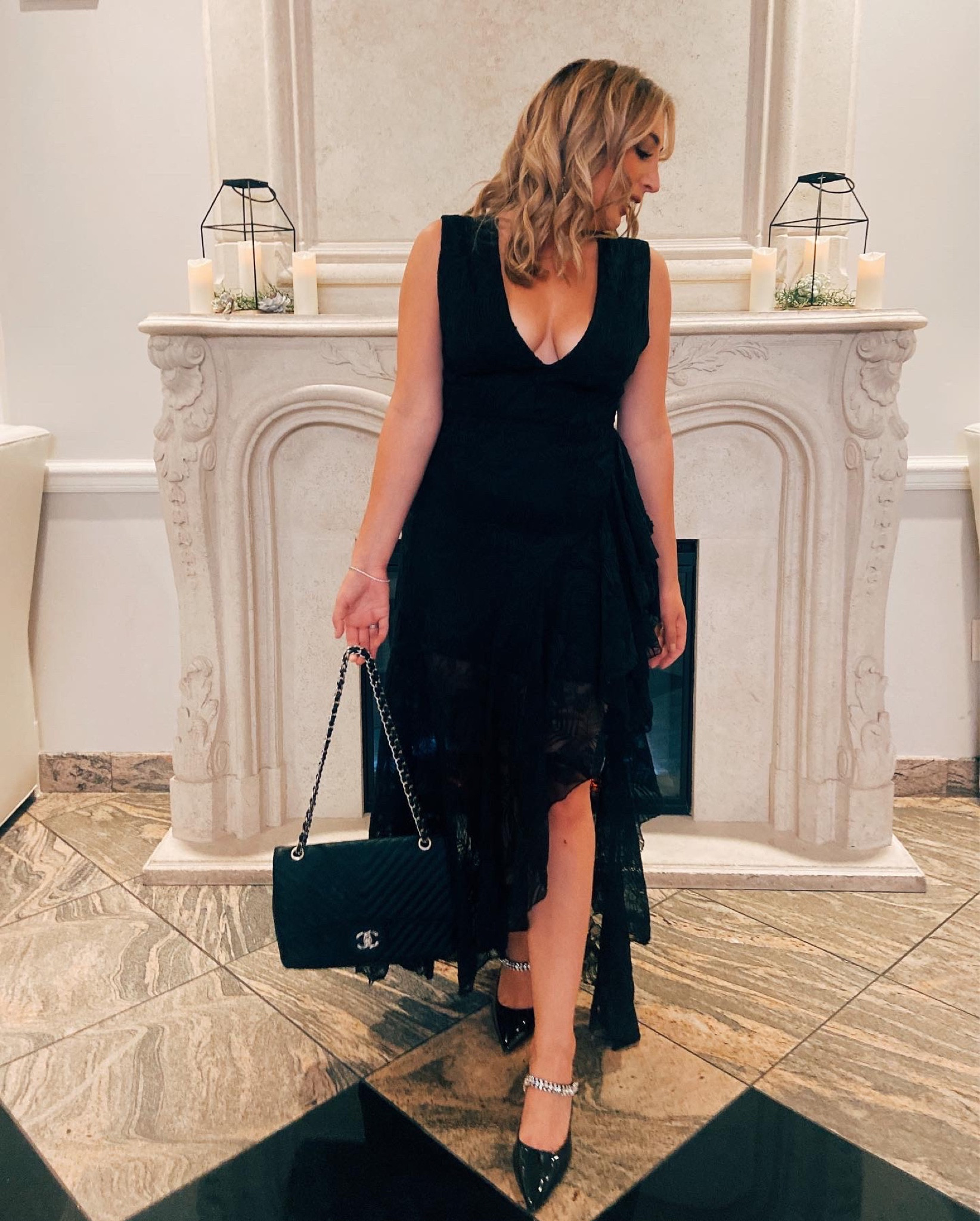 These Jimmy Choo dupe heels are the most comfortable heels I have ever owned. In fact I have them in multiple colors now! This black patent leather mule heel with diamond rhinestones is easy to style for almost any occasion.

#LTKwedding #LTKworkwear #LTKshoecrush
