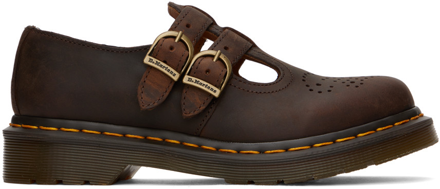 Dr. Martens Brown 8065 Mary Jane Oxfords | SSENSE