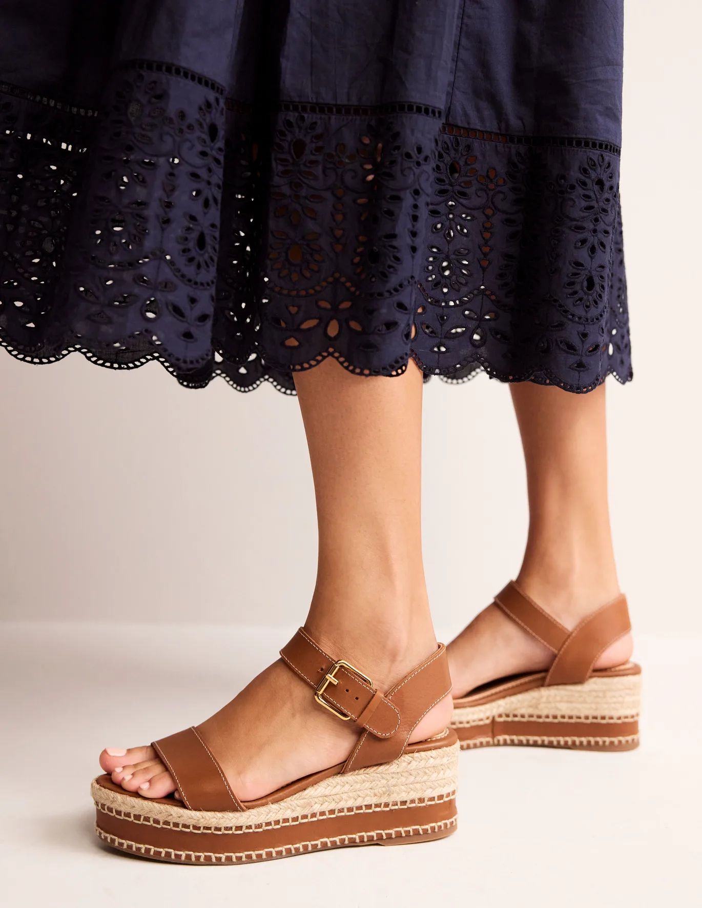 Stitched Wedge Espadrilles | Boden UK