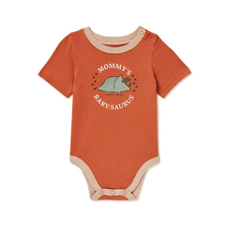Garanimals Baby Boys Short Sleeve Graphic Bodysuit, Sizes 0 Months-24 Months - Walmart.com | Walmart (US)