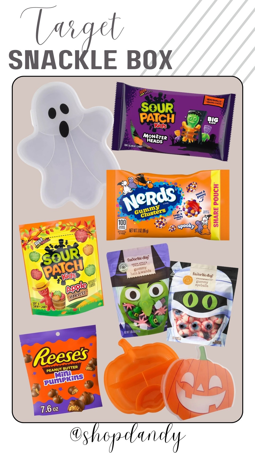 Obsessed with all the seasonal snackle boxes at Target. They also have super fun candy options to fill it with. Great for a party or fun movie night snack!

Shop dandy, Halloween, fall decor, gift idea

#LTKParties #LTKFamily #LTKSeasonal