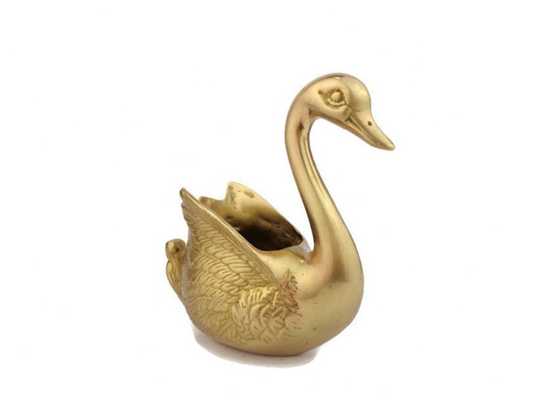 Antique Brass Jardiniere, Brass Swan Jardiniere - Etsy | Etsy (US)