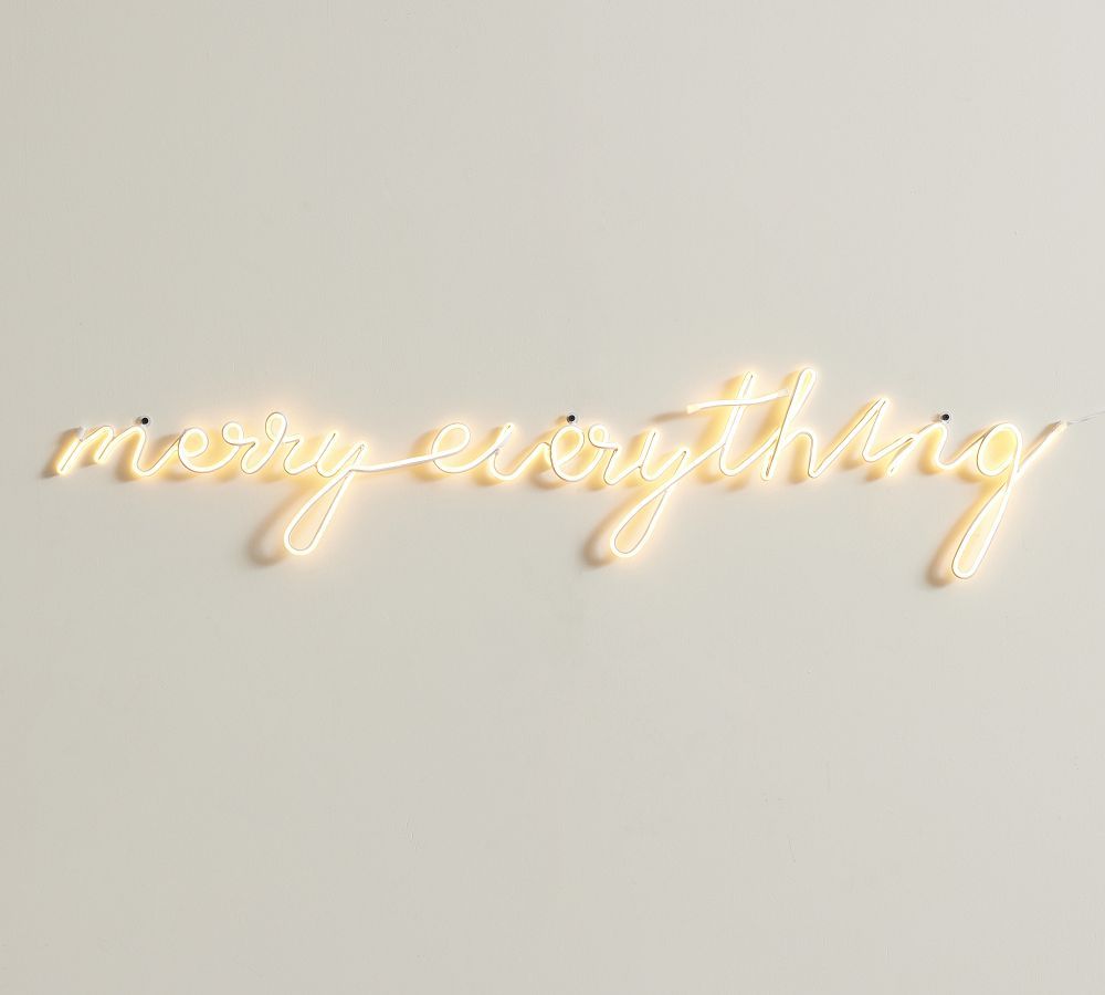 Merry Everything LED Sign | Pottery Barn (US)