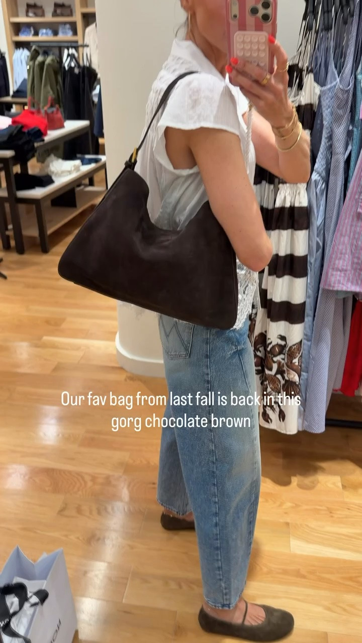 One of my favorite bags from last fall is back in this gorgeous chocolate brown. The soft slouchy shape sits comfortably on the shoulder, holds plenty without feeling oversized, and the color works with just about every fall neutral.

chocolate brown bag, shoulder bag, fall handbag, everyday purse, slouchy bag, brown accessories, fall fashion, neutral handbag, everyday style, classic bag, annabrstyle

#LTKmomlife #LTKOver40 #LTKTravel