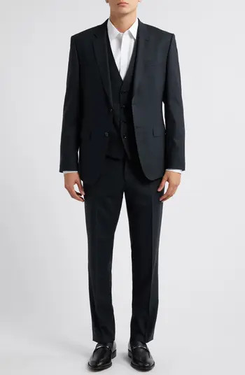 BOSS Huge Black Stretch Wool Blend Suit | Nordstrom | Nordstrom