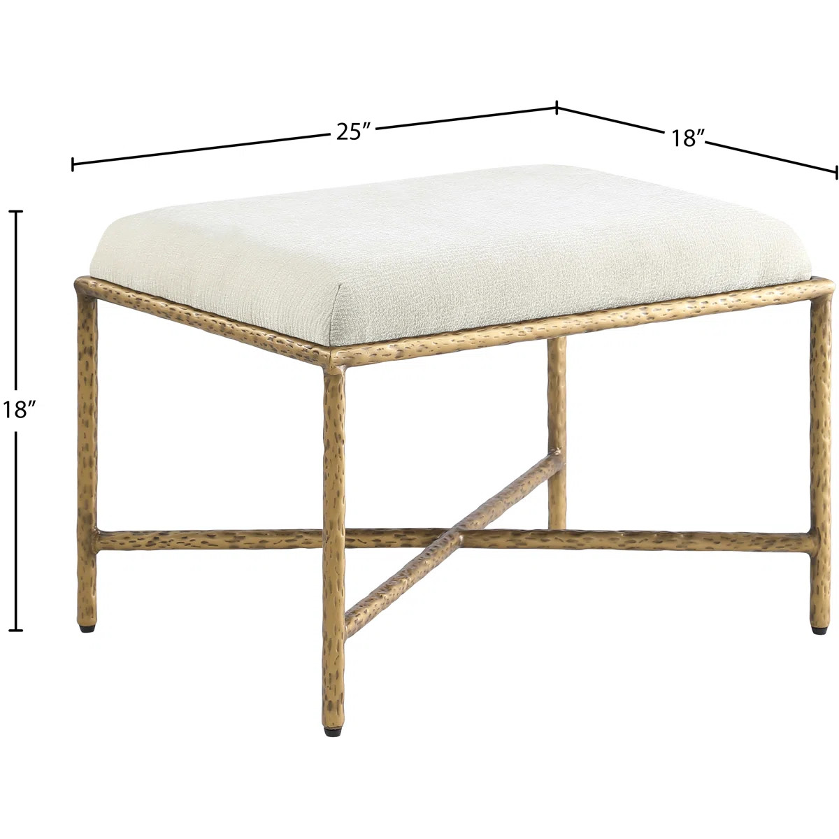 Iyania Chenille Fabric Bench | Wayfair North America