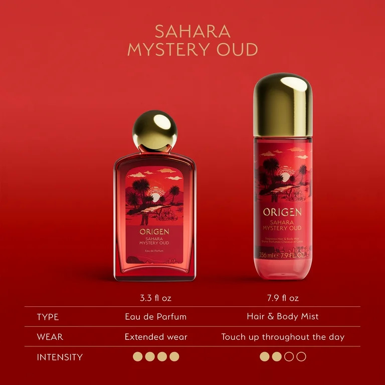 Origen Sahara Mystery Oud Hair and Body Mist, a Deep and Warm Amber Woody Fragrance for Women, 7.... | Walmart (US)