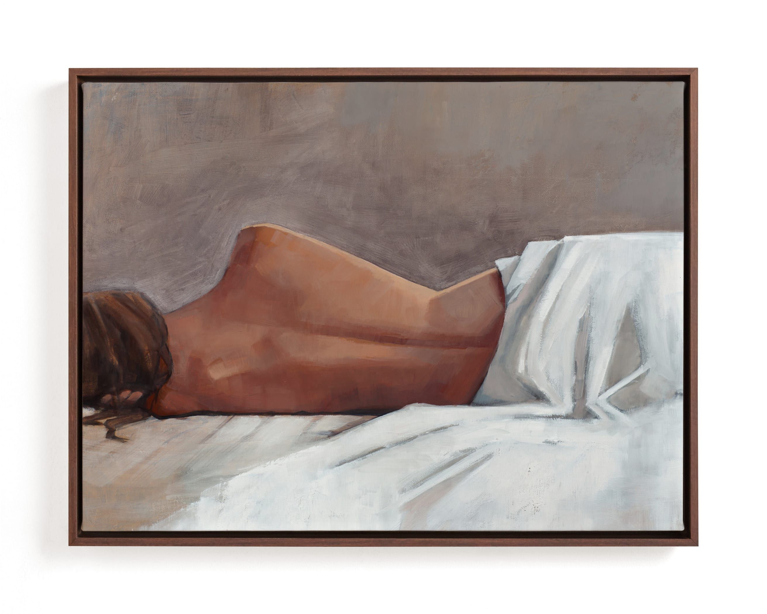 "Draped Figure Study in White" - Grownup Open Edition Non-custom Art Print by Rachel Nelson. | Minted