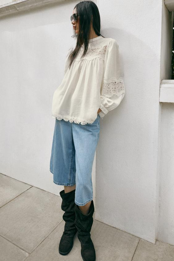ROMANTIC LACE BLOUSE | Zara US