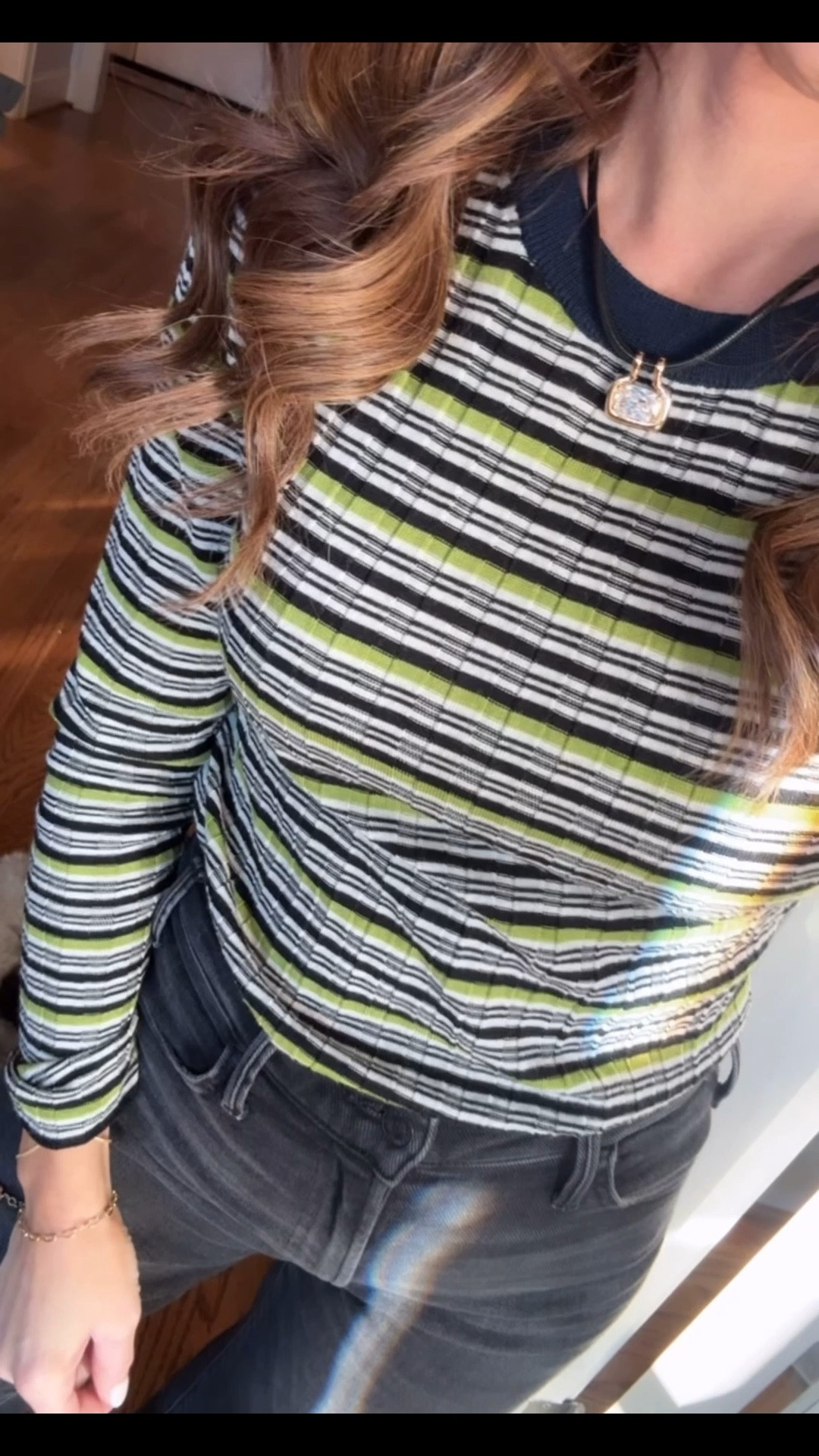 Today’s outfit. Outfit details. Cord necklace. Ribbed merino wool sweater. 
Sweater XS. 

#LTKOver40 #LTKootd #LTKSeasonal