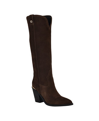 Women's Sashan Knee-High Topstitched Western Boots | Macy's