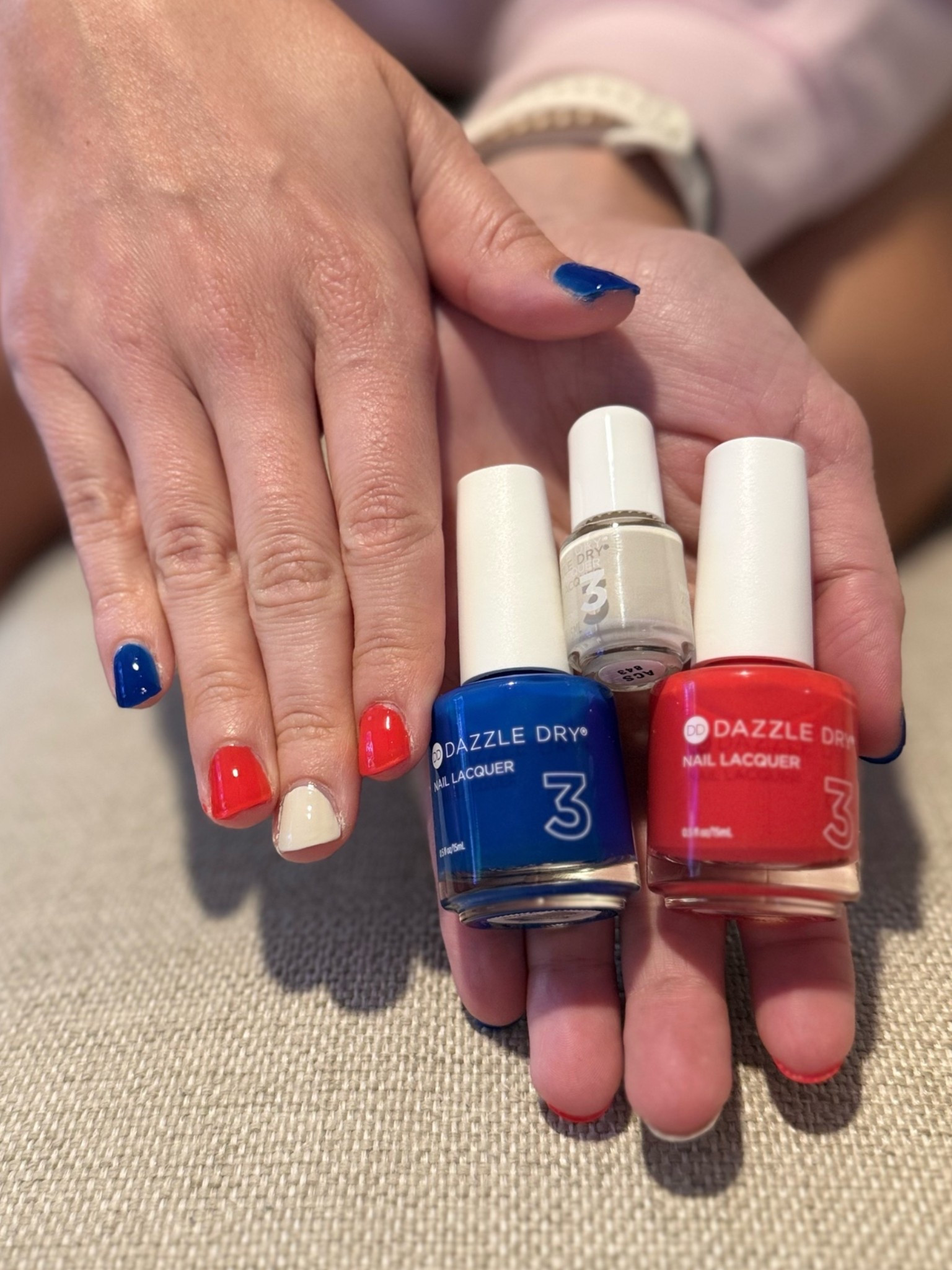 My Fourth of July nails all thanks to Dazzle Dry! Love having the ability to buy minis! I can try colors I wouldn’t normally or I can pack my favorite colors when traveling for ease of access! Love this easy at home no-chip manicure!

#LTKBeauty #LTKselfcare #LTKgrwm