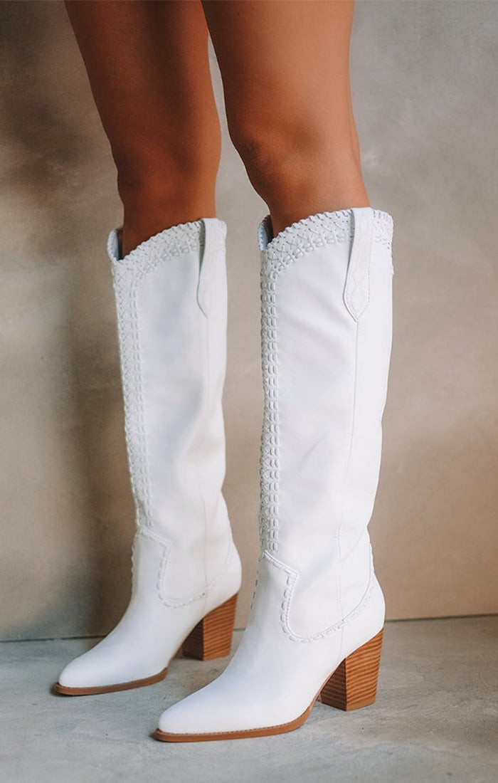 Billini Finley Cowboy Boot, in White, Size: 9 | Show Me Your Mumu | Show Me Your Mumu