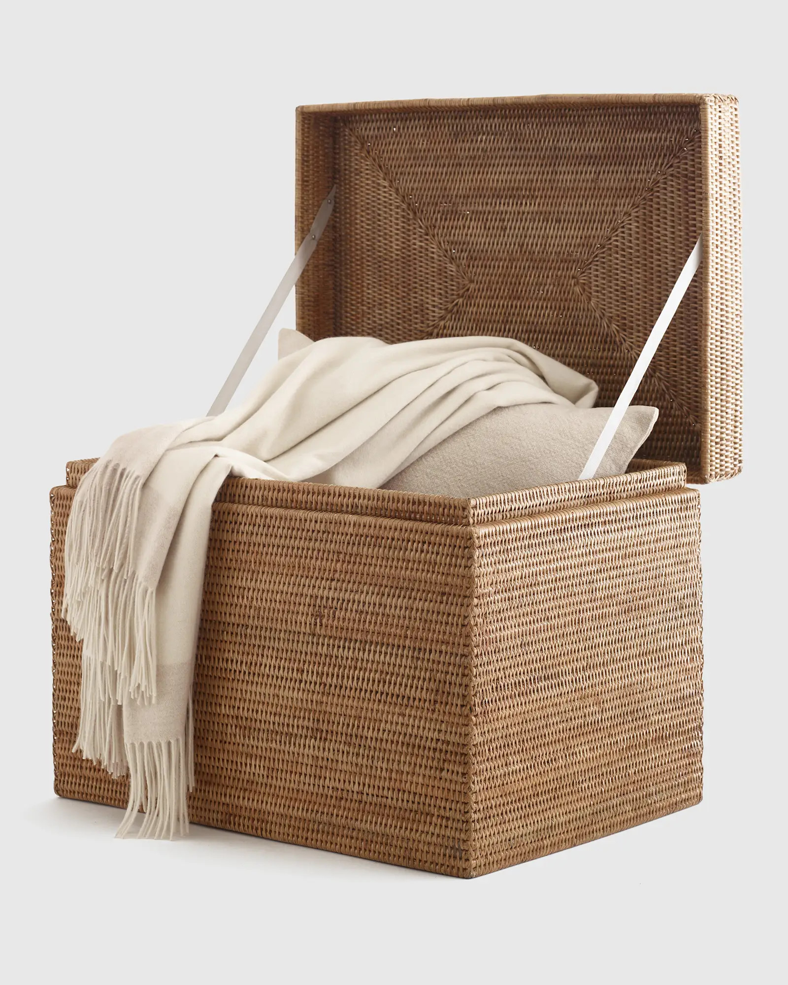 Handwoven Rattan Hinged Chest in Honey | Quince
