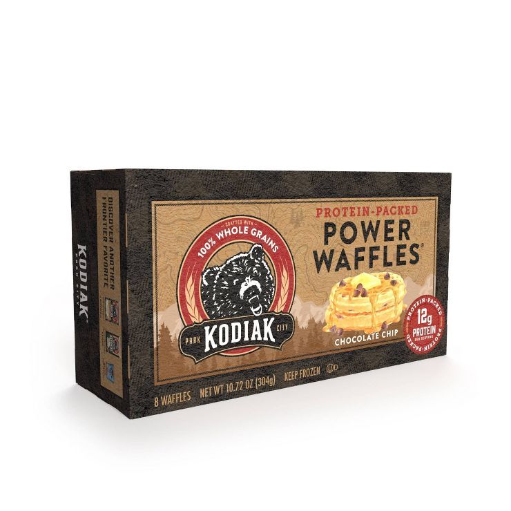 Kodiak Protein-Packed Power Waffles Chocolate Chip Frozen Waffles - 8ct | Target